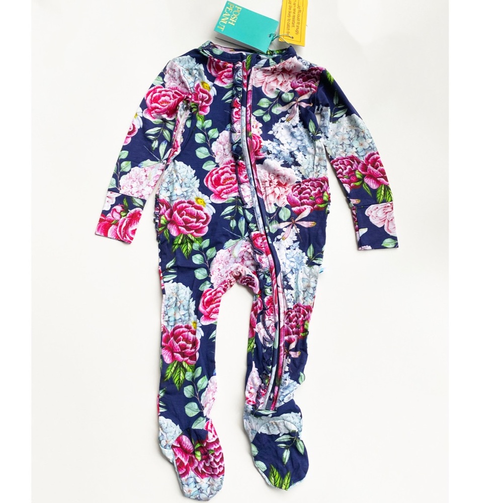 Haley Footie Ruffled Zippered One Piece